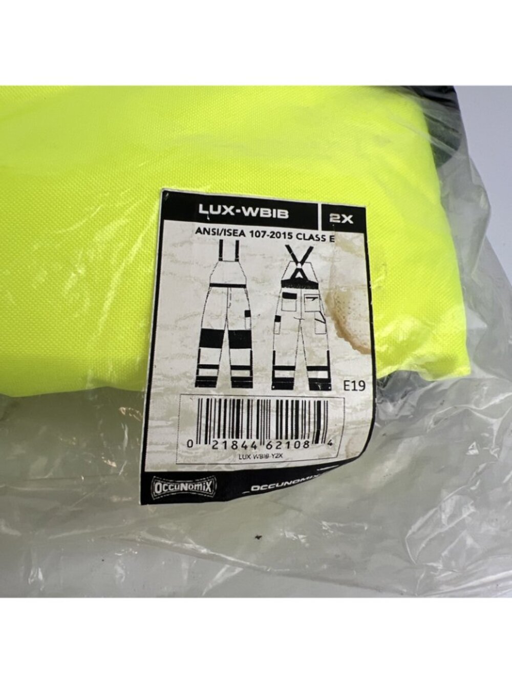 OccuNomix Hi Vis Waterproof Bib Pants 2XL Yellow Reflective NWT - Picture 3 of 3